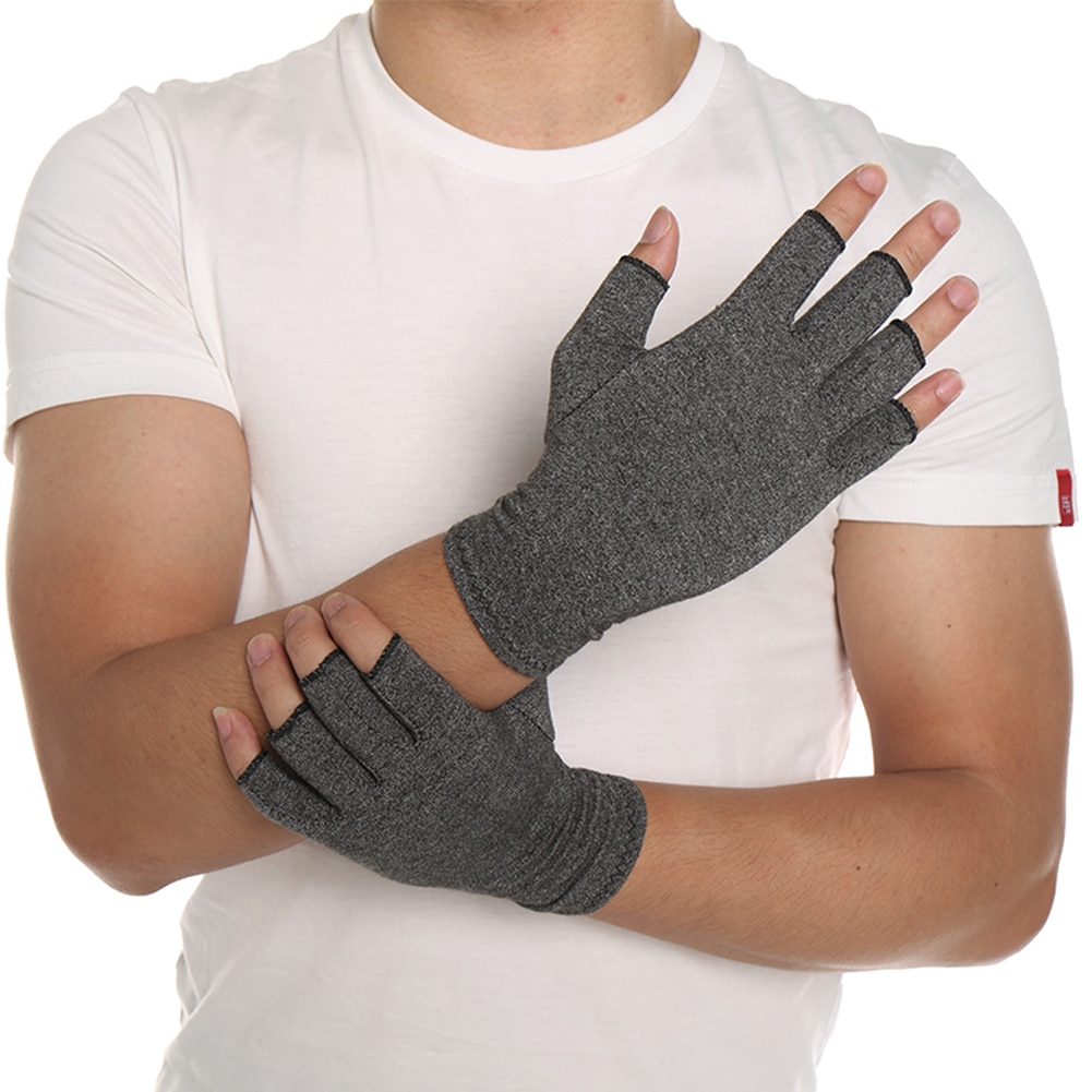 Compressie Handschoenen Verstelbare Pols Brace Katoen Elastische Open Vingers Hand Artritis Gewrichtspijn Opluchting Pols Wraps