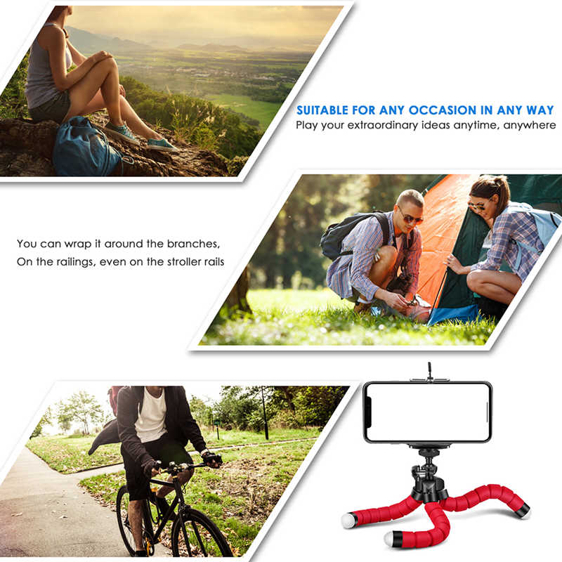 Octopus Statief Telefoon Houder Flexibele Stand Voor iPhone X 8 7 Mobiele Telefoon Houder Voor Samsung Galaxy S9 S8 Plus camera Stand