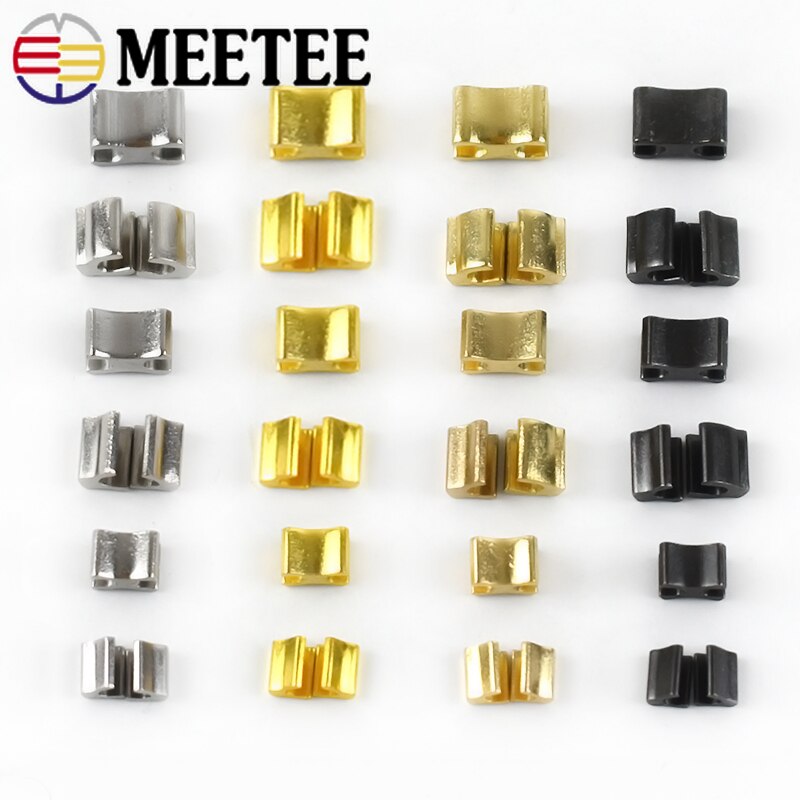 20sets Zipper Stopper Non-slip for 3# 5# 8# 10# Close-end Metal Zippers Zip Repair Kit Replacement DIY Accessories Tailor Tools