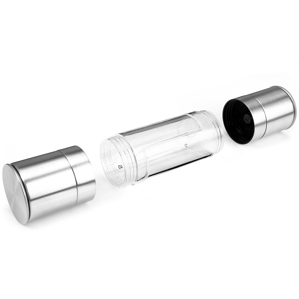 2 In 1 Stainless Steel Manual Pepper Salt Spice Mill Grinder Kitchen Seasoning Cooking Tools Support