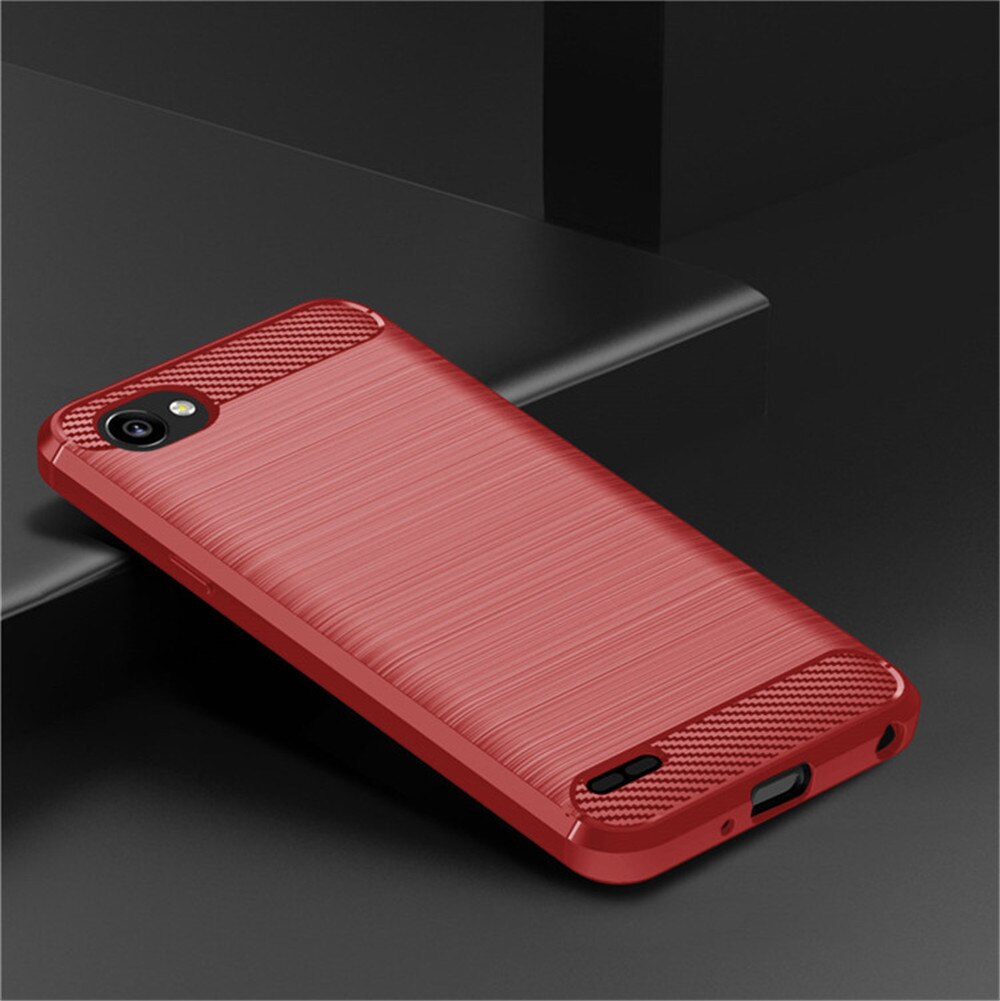 Coque de protection antichoc en Silicone pour LG, compatible modèles Q6 Plus, Q6, LGQ6: LG Q6 Plus / red