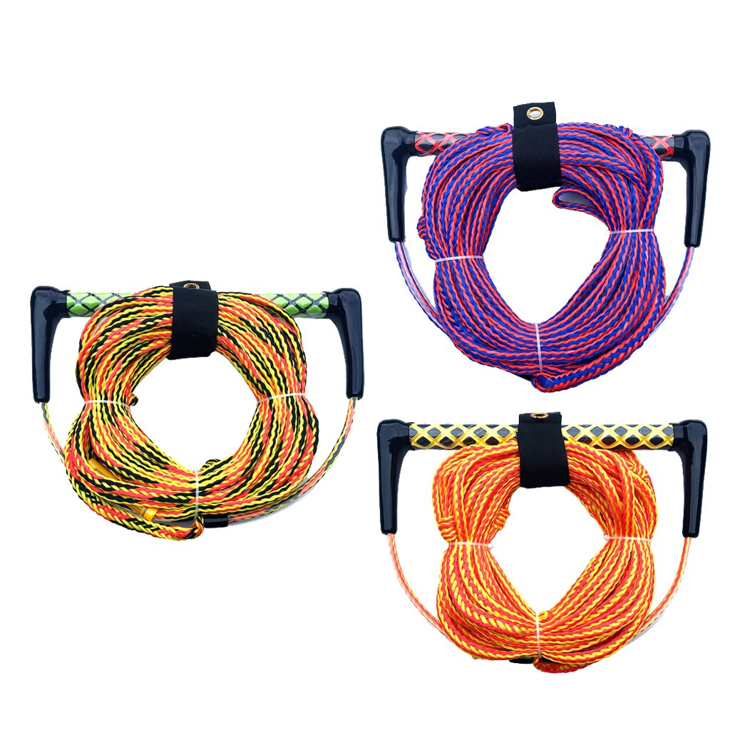 75ft/23m Water Ski Rope 3-Section Tow Ropes Line Tether for Wake Surfing Wakeboarding Knee Boarding