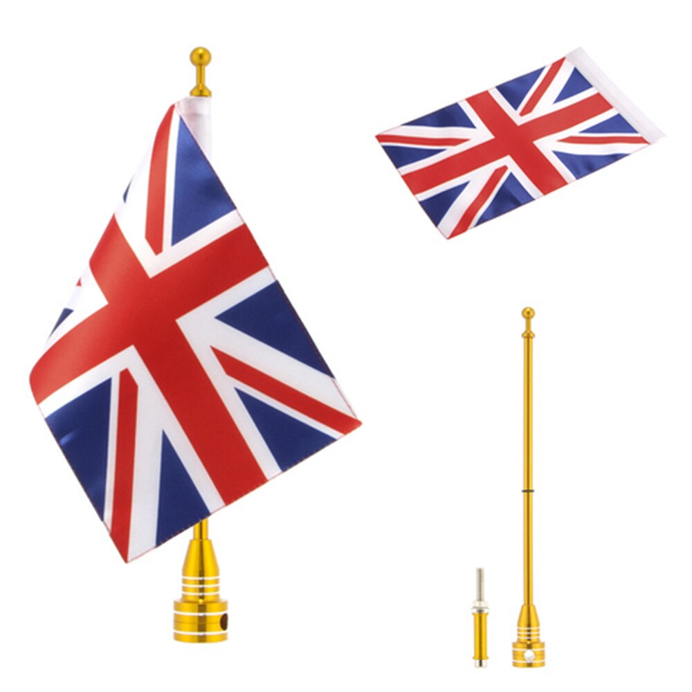 Mât de drapeau latéral réglable universel pour moto, 6x9 pouces, en Polyester, 8 drapeaux de pays pour la plupart