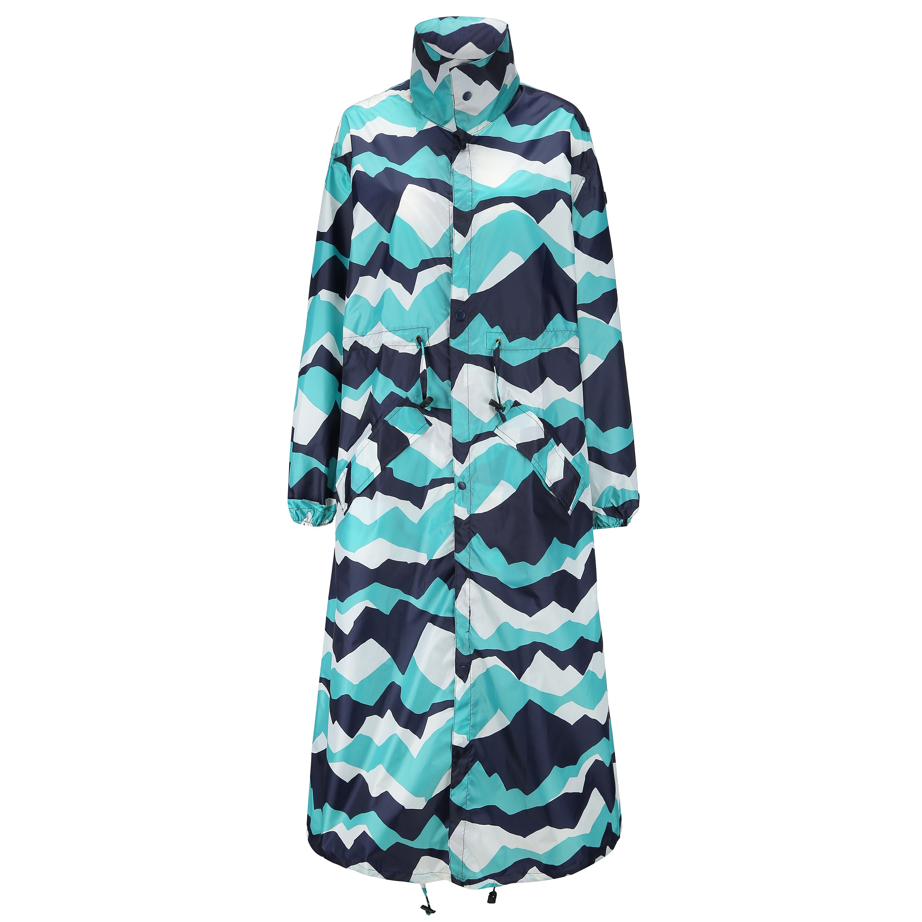 Grote maat lange regenjas dames heren regenponcho hoes ondoordringbare capa de chuva regenjas met capuchon outdoor tour regenjas jas: Hemelsblauw / Ik