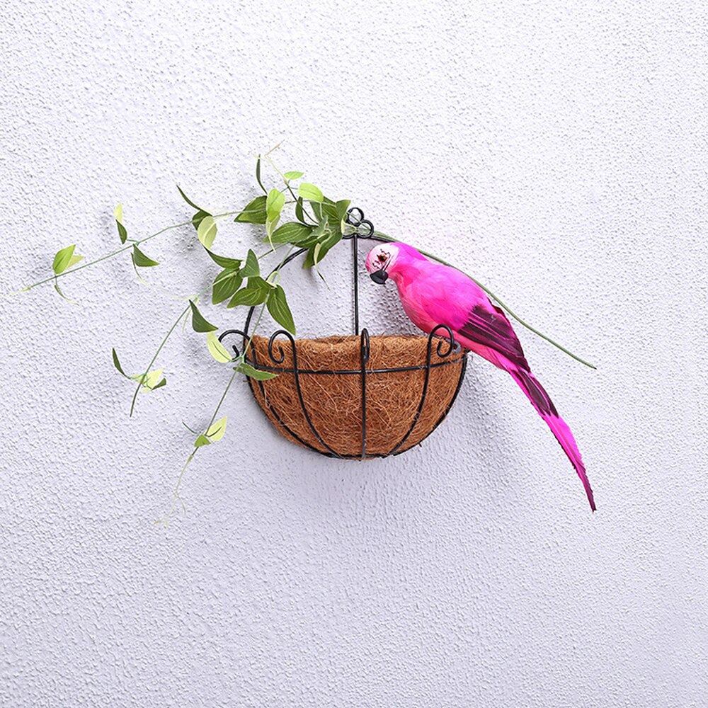 Perroquet décoratif de jardin | Simulation de jardin, perroquet à émulation pour spectacle de fenêtre, jardinage oiseau artisanat de jardin, décoration: Rose / 25cm