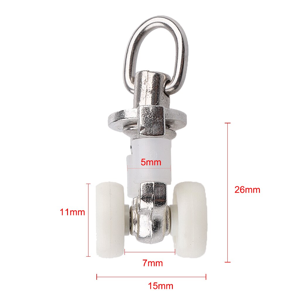 Pack of 20 Aluminum Alloy Ceiling Mount Curtain Track Gliders - 26mm