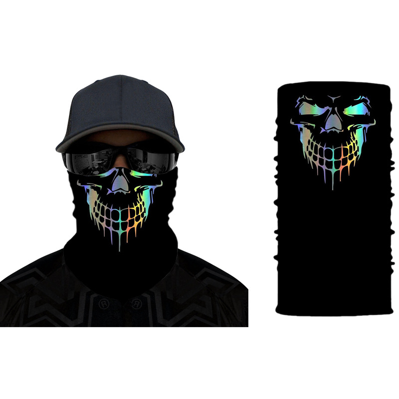 Szalik Komin Washable Reusable Skull Bandana Face Mask Outdoor Sports Skull Scarf Magic Seamless Mask Mouth Face Mask: MZ0113