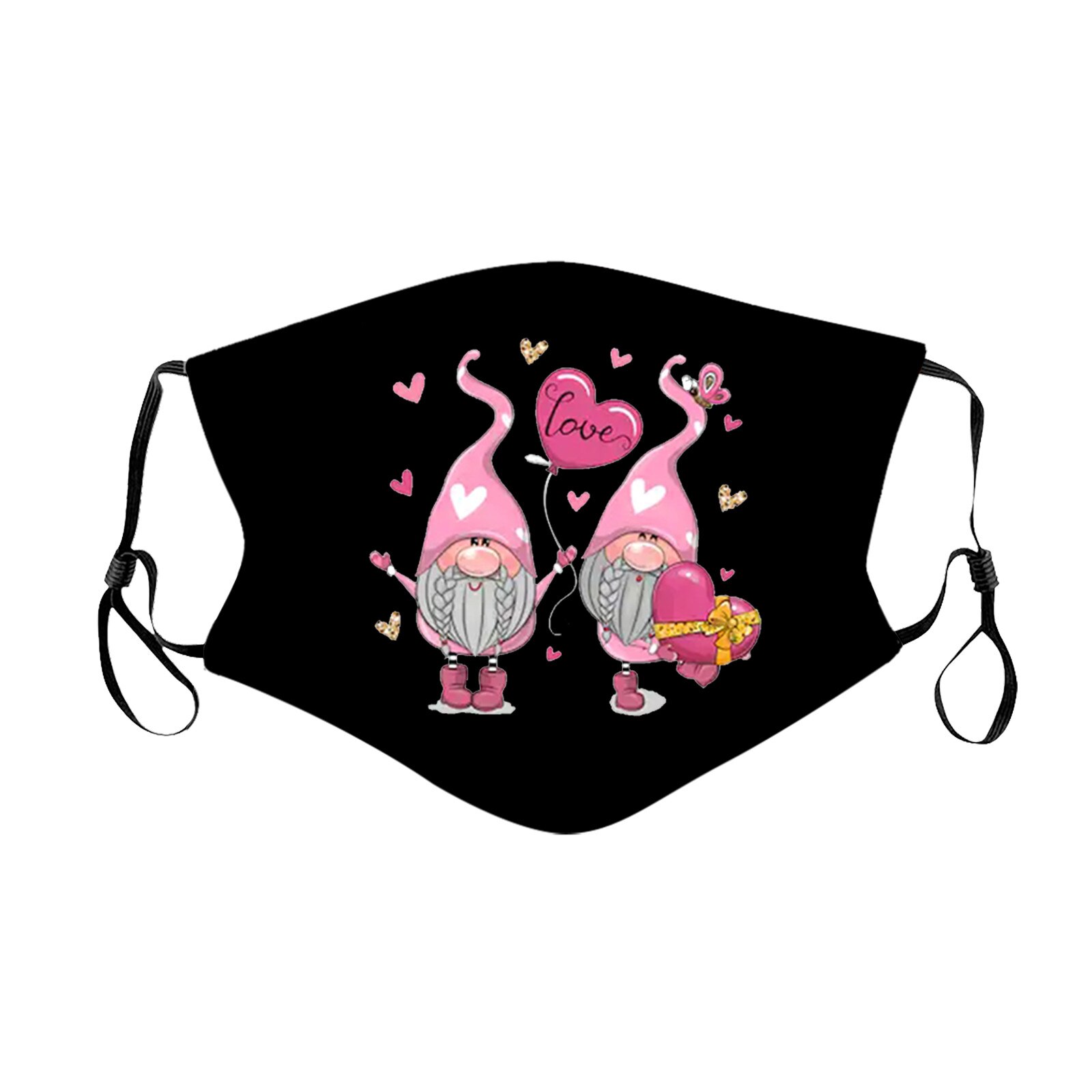 Valentinstag Paar ski Fasemask Gedruckt Bandana Waschbar Wiederverwendbare Stoff Lavables Masque Bandana: F