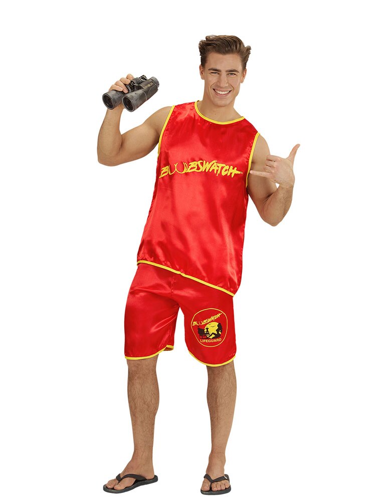 widman disfraz de socorrista, piscina, playa, profesiones, varias tallas, hombre adulto, para fiestas, carnaval, despedidas