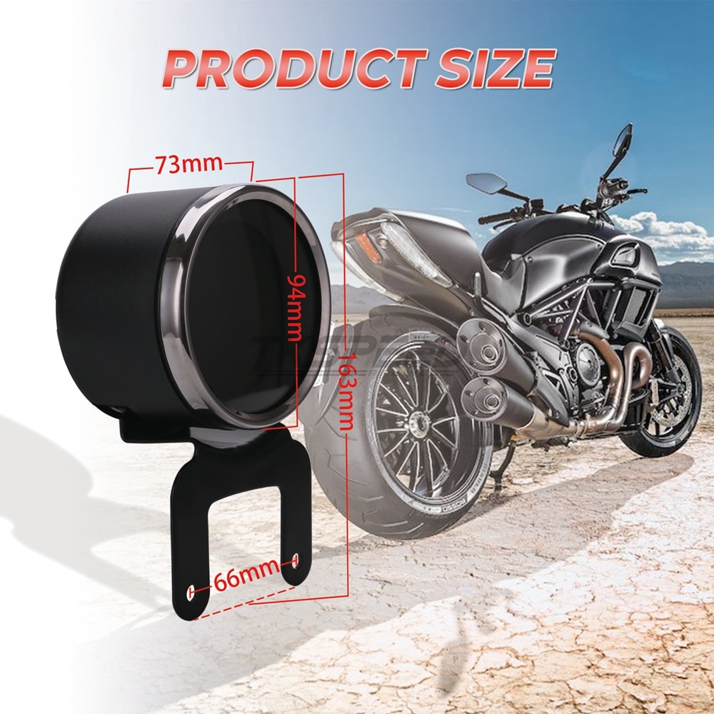 Motorbike Multi-functional Gauges Instruments Motorcycle Digital Odometer Speedometer Tachometer Fuel Level Meter Indicator Led