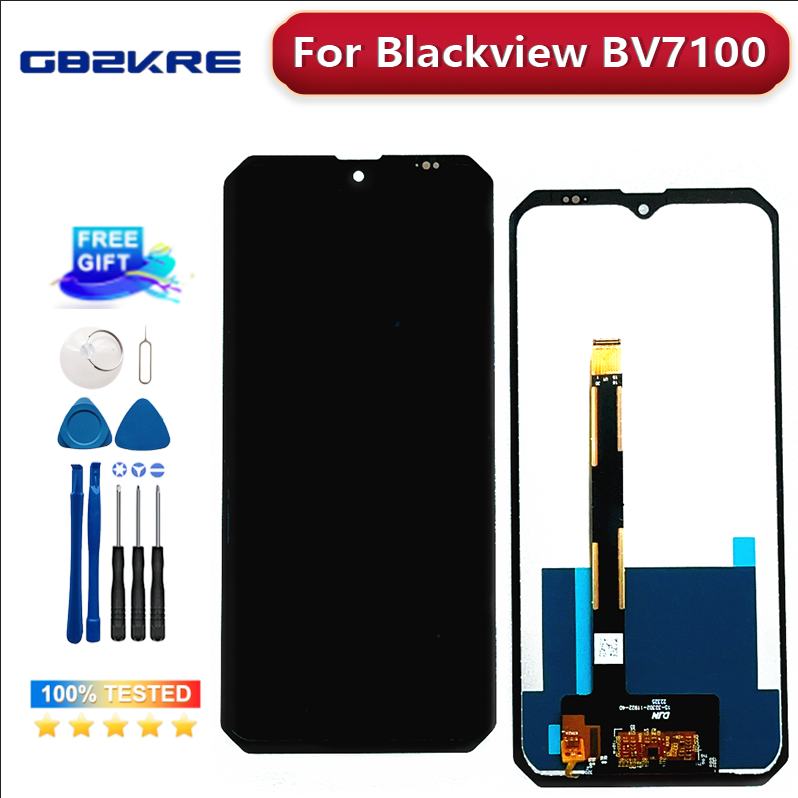 6.58 "Original pour Blackview BV7100 écran LCD + remplacement d'écran tactile testé pour Blackview BV 7100 LCD + outils