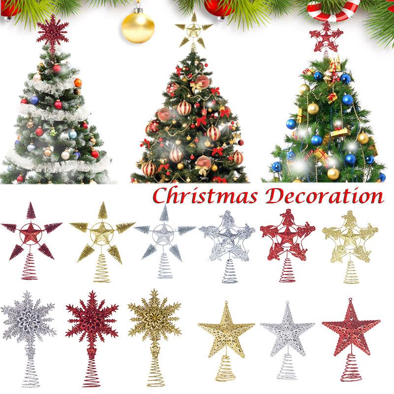 Various Types Cute Christmas Tree Top Star Christmas Star Tree Topper for Table Christmas Ornament Xmas Decor Event Supplies E