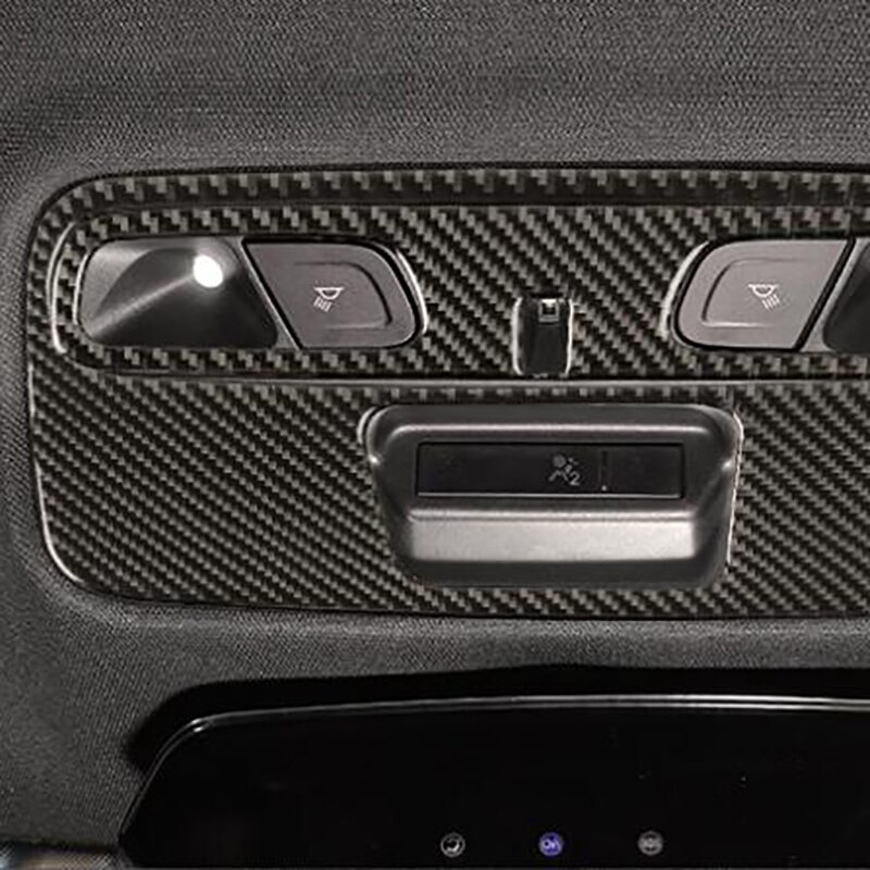 AL22-voiture en Fiber de carbone toit panneau décoratif lecture lumière cadre intérieur Modification autocollant pour Chevrolet Camaro