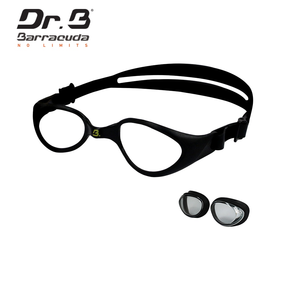 Barracuda Dr.B Kids Zwembril, Corrigerende Lenzen, Comfortabele Geen Lekkende #73195 Zwart