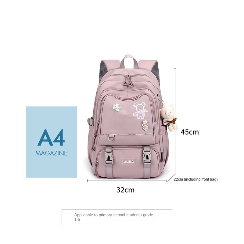 Große Kapazität Schultasche Teenager Mädchen Studenten Rucksack Lässige Wasserdichte Doppel Umhängetasche Reise Hochschule Tasche