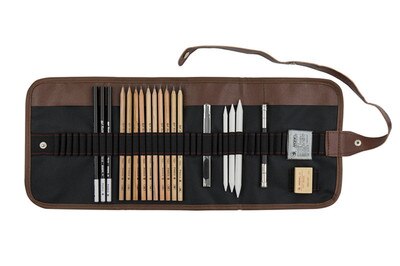 21/29 Pcs Wood Sketching Pencil Set Painting Drawing Kit For Painter Artist Students Art Supplies School Stationery: 21pcs