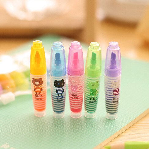 Juego de bolígrafos de Gel de colores para estudiantes y niños, rotuladores Kawaii de colores, útiles escolares, bonitos, suministros de oficina, , 6 unids/set por Set