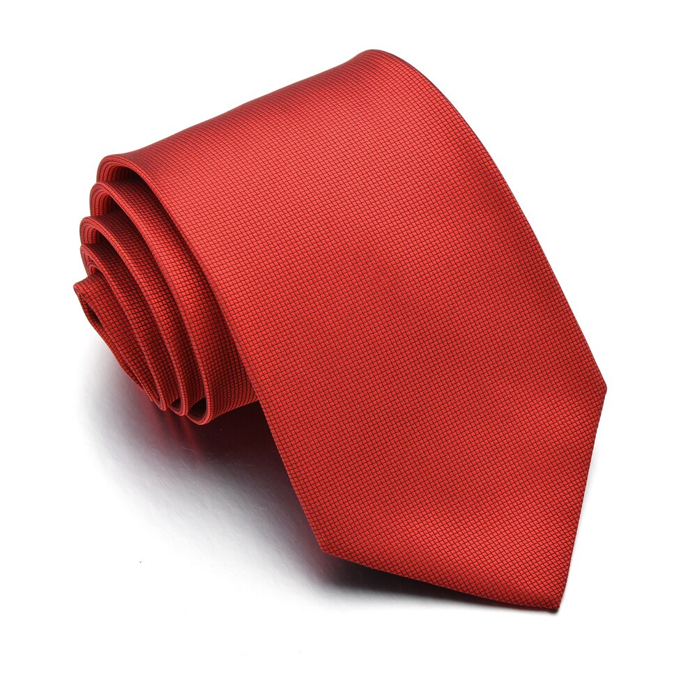 Klassiske menn slips business formell slips bryllup slips stripe hals slips cravat skjorte kjole tilbehør fest: Rød