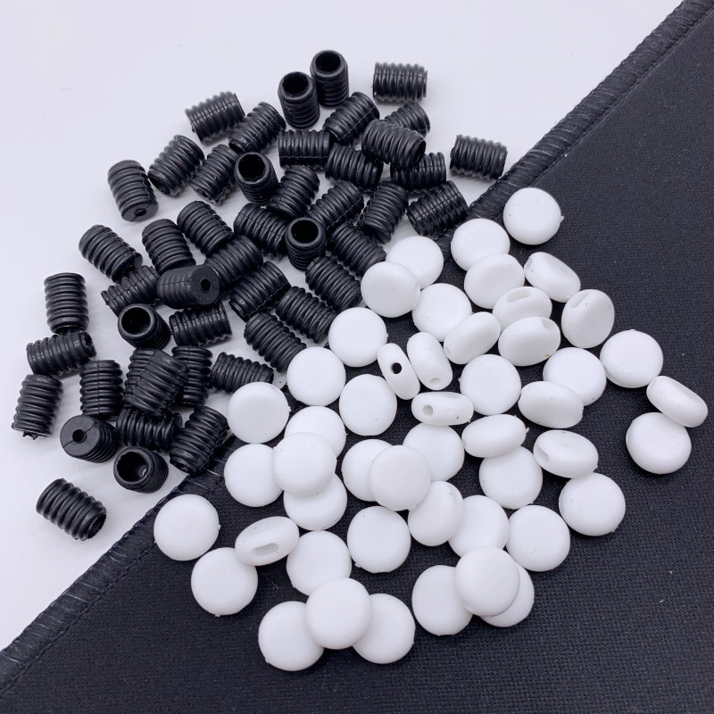 5000 stücke/Silikon Schnur Sperre Perlen Gummiband Erzähler Schnur Silikon Stopper Umschalten für ohr schleife cierre de Kordon silicona