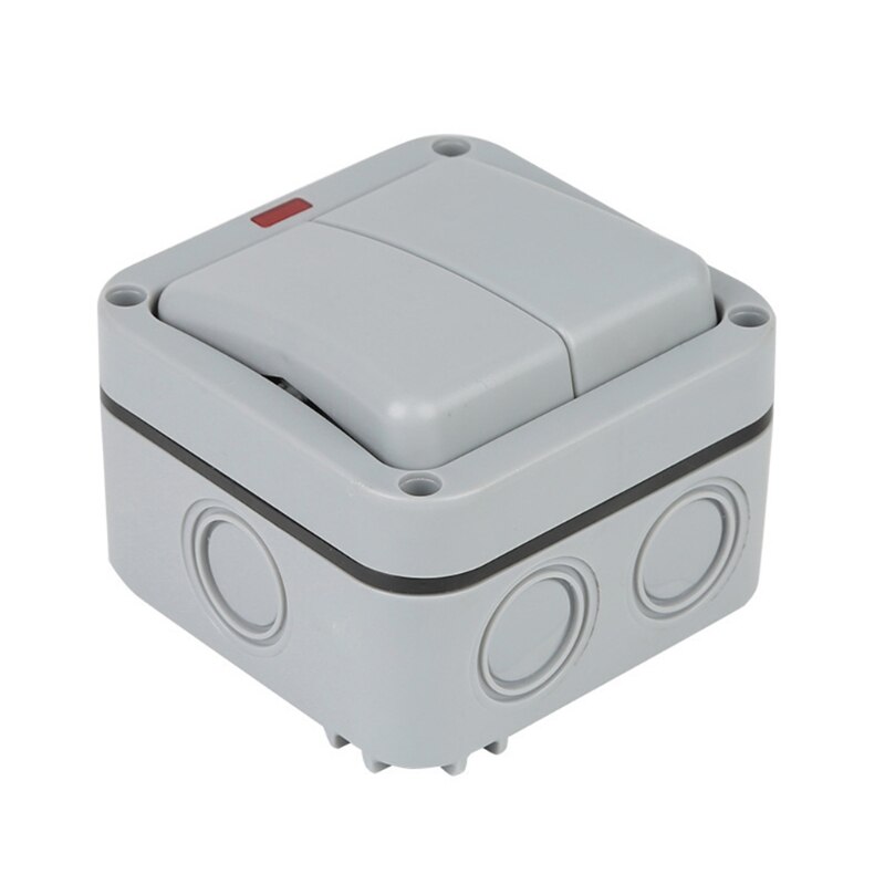 MP12 Wall Switch Outdoor Waterproof Dust-proof Wall Switch Socket for Garden Courtyard Lawn Garage Accessories: B