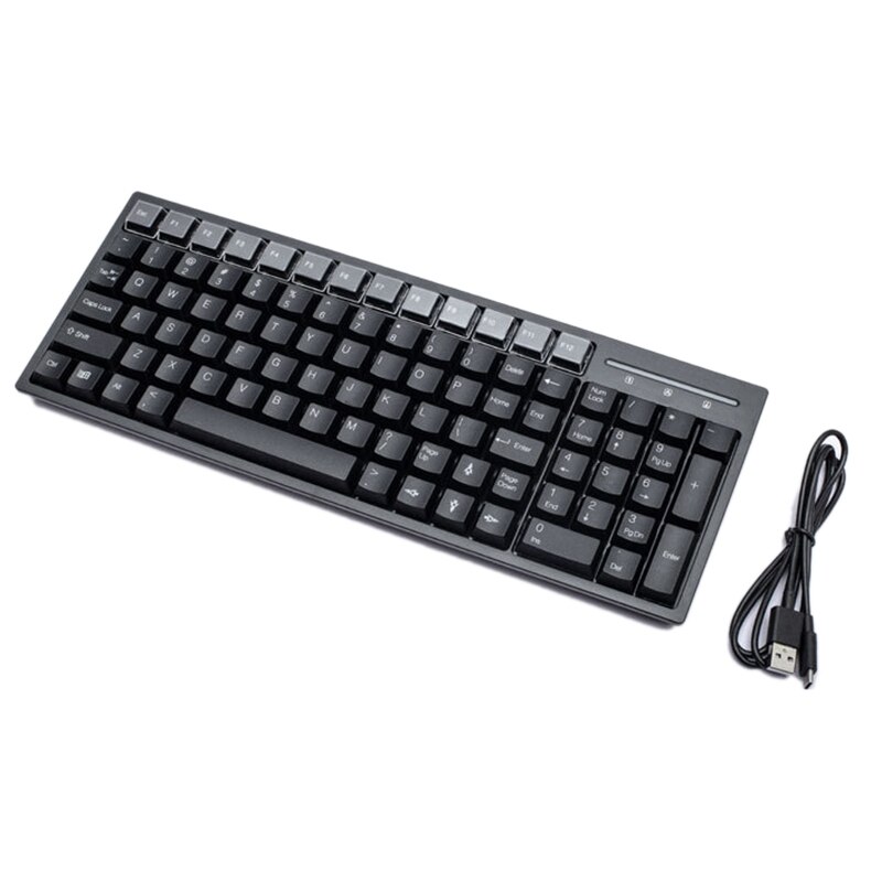 All in One Industrial Keyboard Desktop Laptop USB Half Cap Key Wired Keyboard Small Keyboard Industrial Key