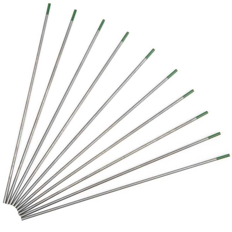 10 Stuks Tungsten Elektroden Wp 2X150Mm Tig Lassen Pure Argon Arc Naald Groen Hoofd Pure Wolfraam Elektrode