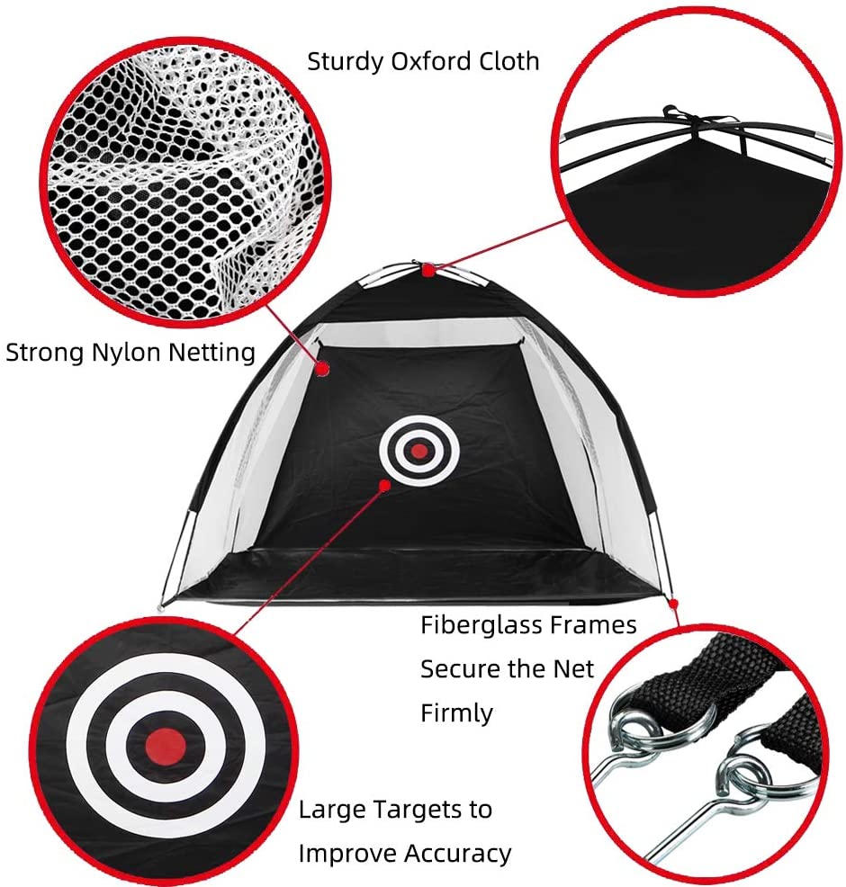 Detachable Sports Practice Golf Net 2M 3M Pop Up Hitting Cage Batting Hitting Chipping Tent Tool Garden Equipment