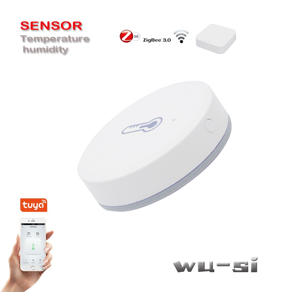 Zigbee Tuya Temperature Humidity Sensor Smart Home Alarm System Device