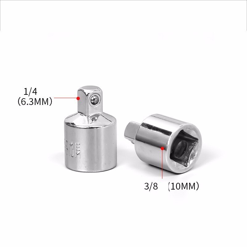 adapter fastnøkkel-stikkontakt skralle fly til stort stål 1pc omformer-hode-hylse 1/2-- til -3/8-1/4-  adapter skiftenøkkel-stikkontakt skralle: rose