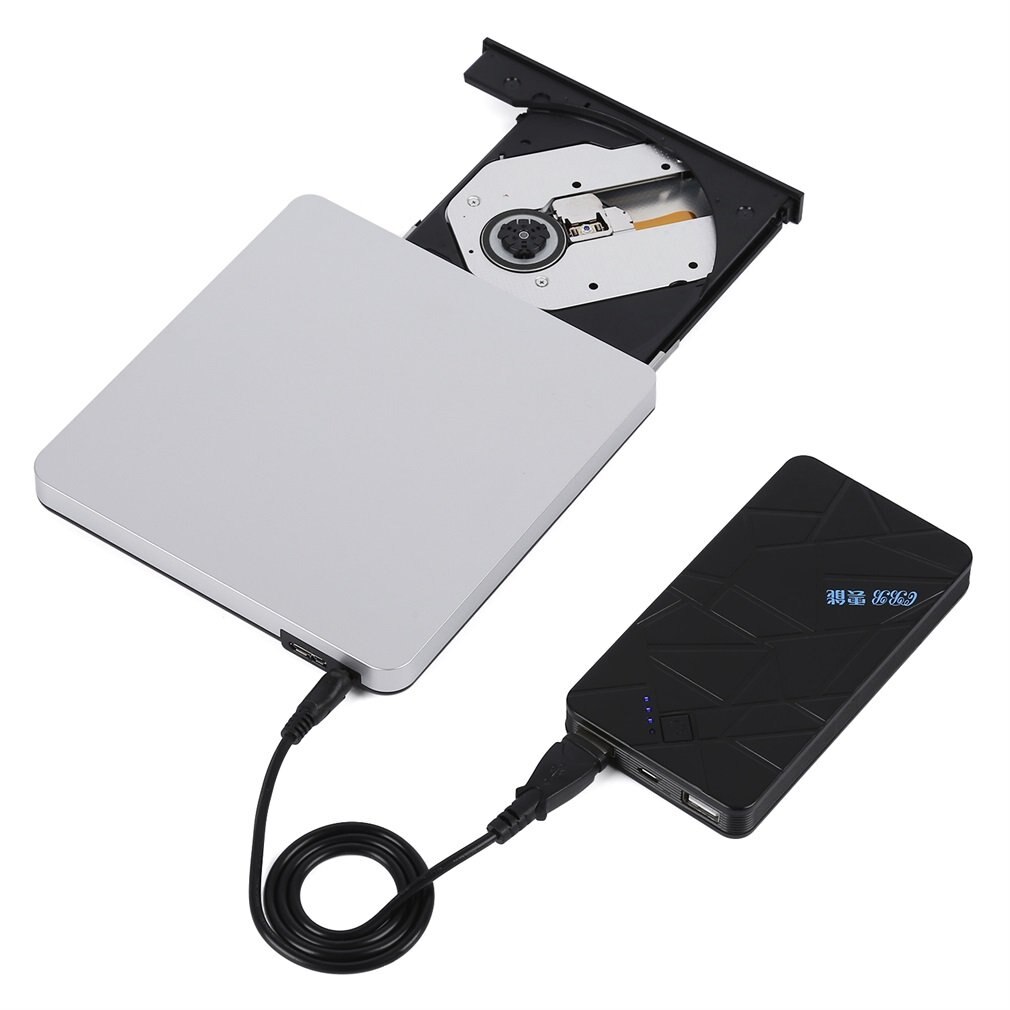 Practical External Hard Drive Box USB3.0 Portable External Interface Hard ODD HDD Drive Box SATA Disc Silver