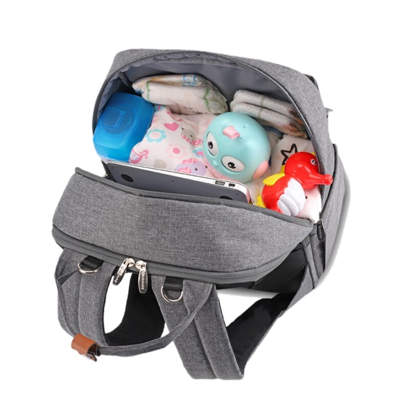 Lekebaby Large Diaper Bag Backpack with Changing Pad and Stroller Straps