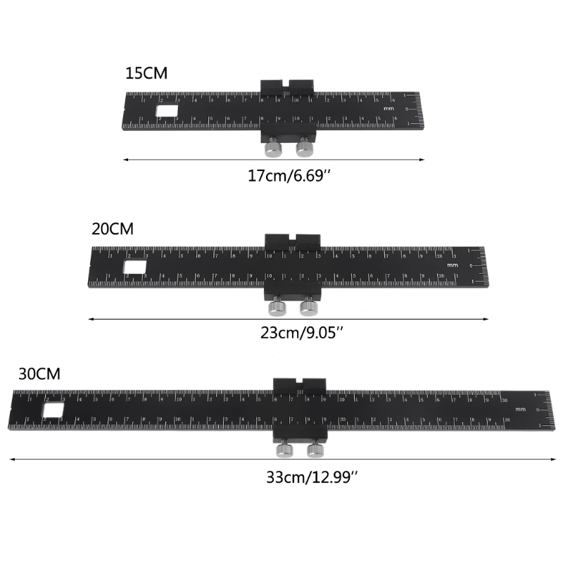 B2RB Woodworking T-Rule 6/8/12 Inch,Precision Precision Marking T-Square ,Aluminum alloy Positioning Scribing Gauge