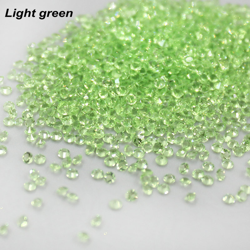 1440 unids/lote 1,3mm gemas Multicolor de Arte de uñas Micro diamantes de imitación Mini decoración de uñas ACCESORIOS DE MANICURA: light green
