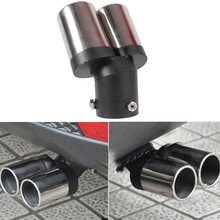 Car Tail Pipe Stainless Steel Automobile Exhaust Pipe Twin Tail Pipes Car Accessories