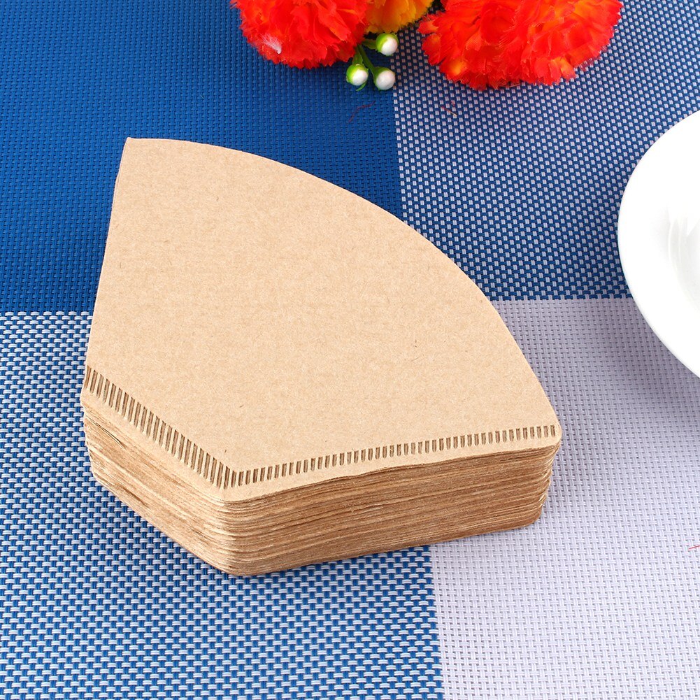 100x Unbleached Coffee Filter Papers Cones Cups Brewer Espresso Strainer Dripper American Coffee Maker Filter Paper