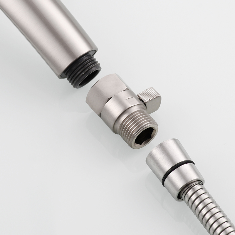 Ciencia G1/2 Shower Head Shut Off Valve Brass Water Control Valve with Short Switch for Fixed Handheld Shower Head Sprayer