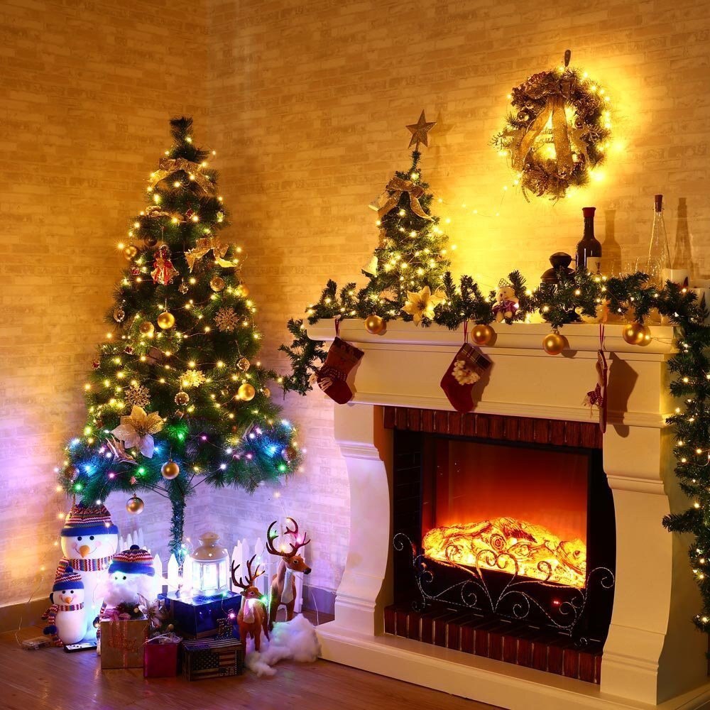 30-200leds Led Fairy String Lights Usb Operated Zilver Draad 5/10/20M Voor Thuis Slaapkamer Tuin Kerst tree Slingers Decoraties