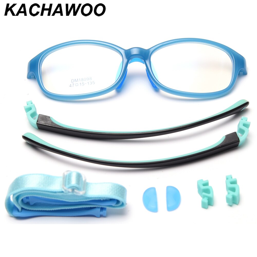 Kachawoo Vierkante Bril Voor Kinderen Jongen Meisje Beschermende Optische Eyewear Accessoires Kinderen Ultralight TR90 Bril Blauw