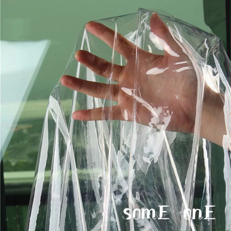 0.2mm Thick PVC Transparent TPU Fabric Waterproof DIY perspective Clothes Raincoat Crystal Bag Wrapped Fabric