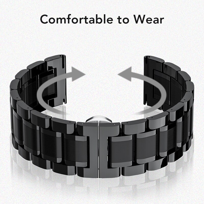 Vorke VKS1 Metall Edelstahl Ersatz Uhr Band für Xiaomi Huami Amazfit Bip mit Einstellung Ersetzen Armband Straps