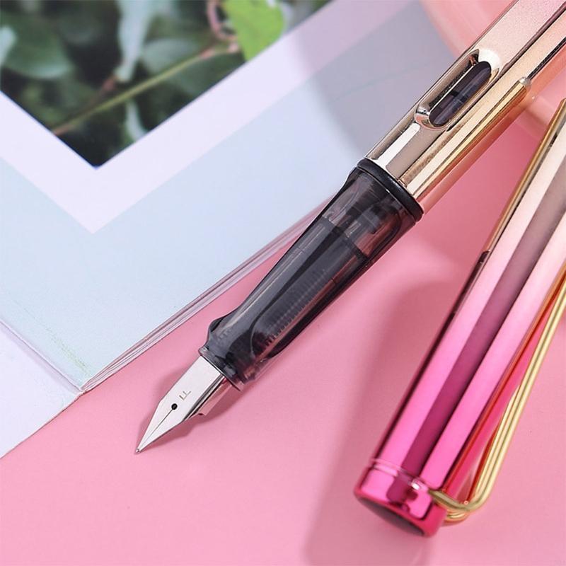 Fountain Pen Gradient Color Pen Body Piston-Filled for Calligraphy Practicing