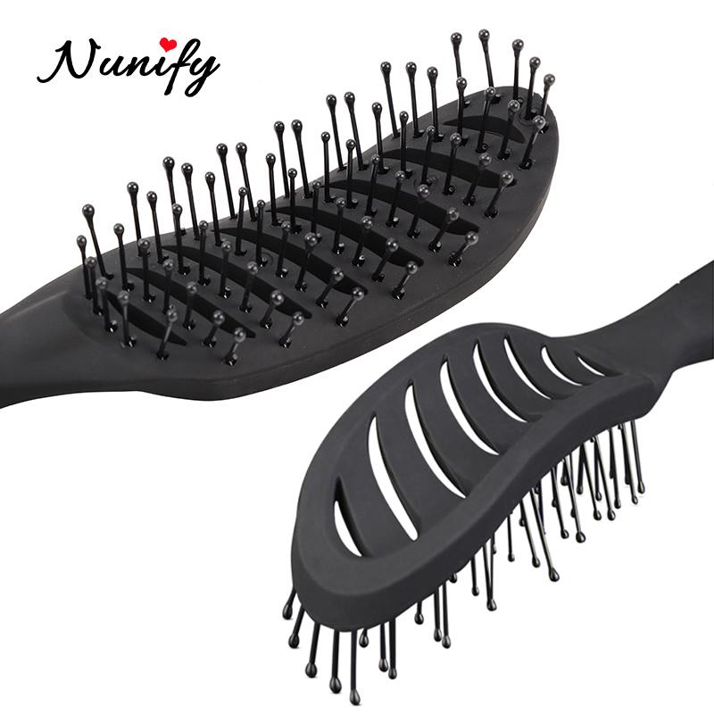 Nunify detangling tjockt hår massage föning borste för män och kvinnor hälsovård minska detangle hårborste