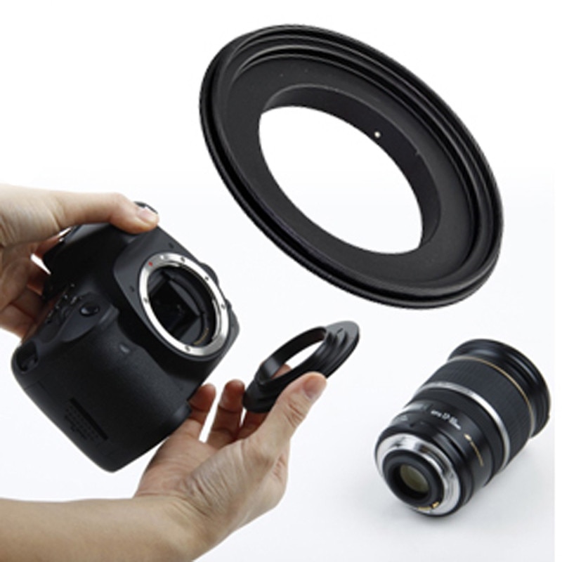 Aluminium Camera Lens Macro Reverse Adapter Ring Voor Nikon Ai Voor 49Mm 52Mm 55Mm 58Mm 62mm 67Mm 72Mm 77Mm Schroefdraad Montage