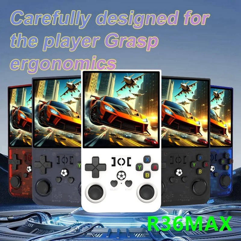 Console de jeu Portable rétro R36 MAX, écran IPS de 4.0 pouces, 64 128 go, lecteur vidéo de poche, prend en charge 30 + émulateurs, 20000 + vermas