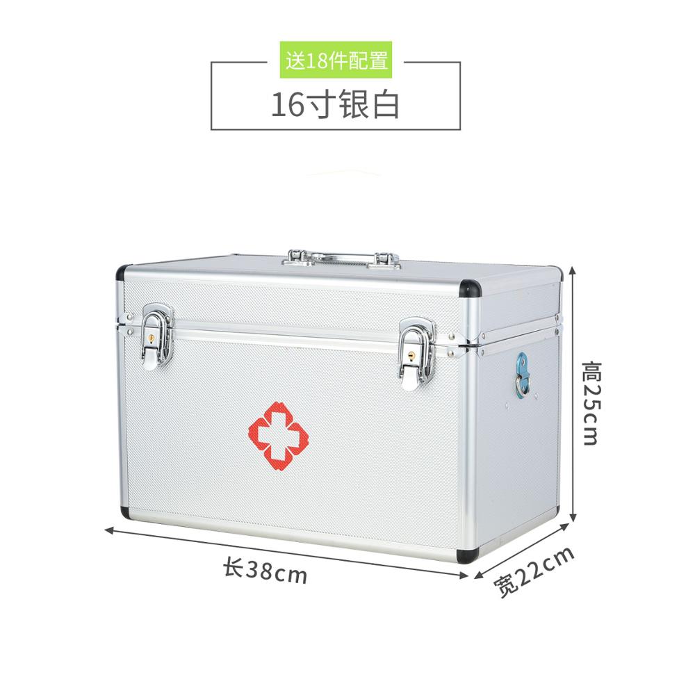 First Aid Box, Doctor Medicine Multi-Layer Family Medicine Home Health Box with Lock, Corner Bracket: 16 IN W Ord Brkt