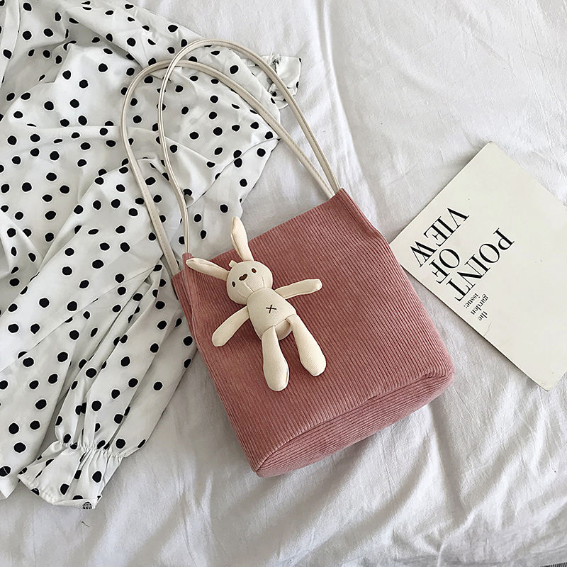 Grote boodschappentassen, schattige, eenvoudige boodschappentas, opvouwbare stevige corduroy tas, casual damestassen: 3