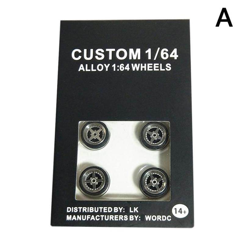 Stijl 1: 64 Model Gemodificeerde Band Diecasts Alloy Wheel Tire Rubber Speelgoed Voertuigen Algemeen Model Van Auto Veranderen Accessoires: A