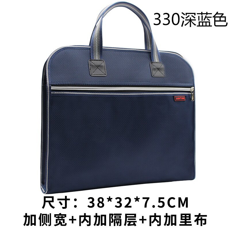 Brief case Men Casual Business Bag A4 Male Workbag Brief Bag Hand Belt Canvas Bag: 330 DEEP BLUE