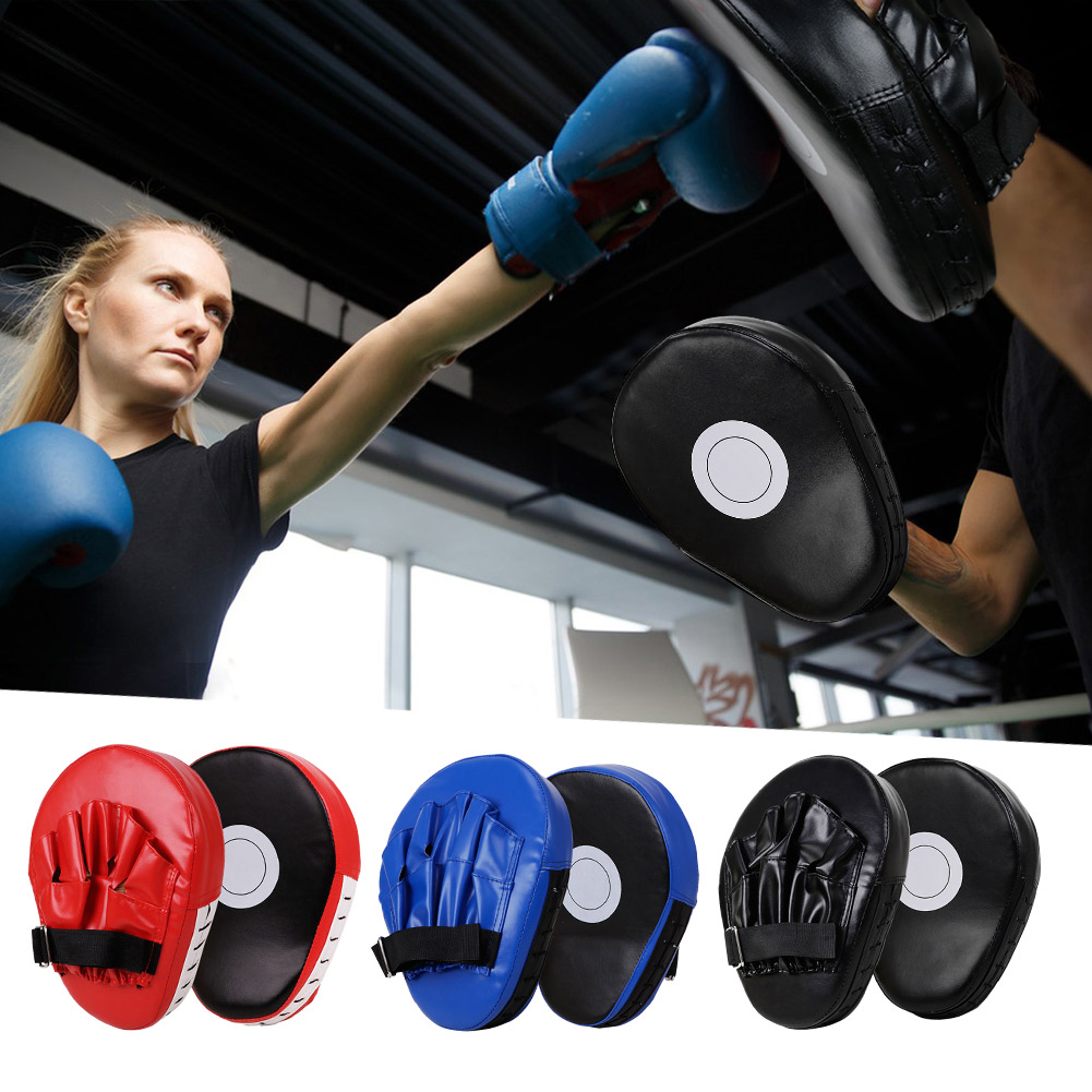 Tapis de boxe incurvé en cuir PU pour adultes et enfants, mitaines respirantes, cible à main à 5 doigts, arts martiaux, muay-thaï