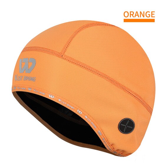 WEST BIKING Winter Ski Mask Cycling Skiing Running Sport Training Face Mask Balaclava Windproof Soft Keep Warm Full Face Mask: Orange Cap